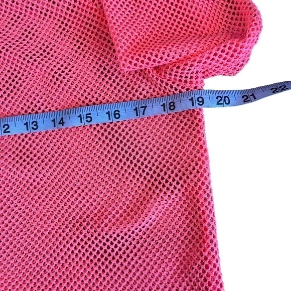 EUC La Vie En Rose Aqua swimsuit coverup, mesh, bright coral, O/S - Picture 11 of 13